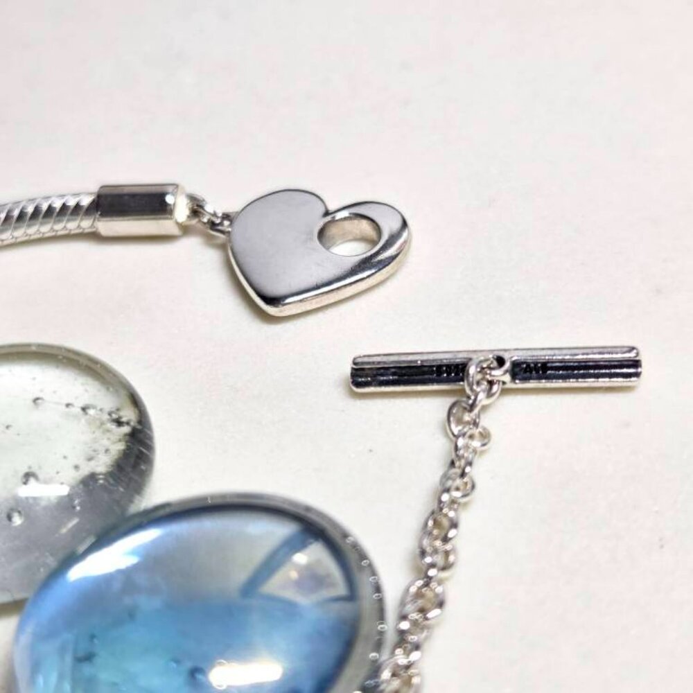 Authentic Pandora Heart Clasp Toggle Bracelet Ste… - image 5